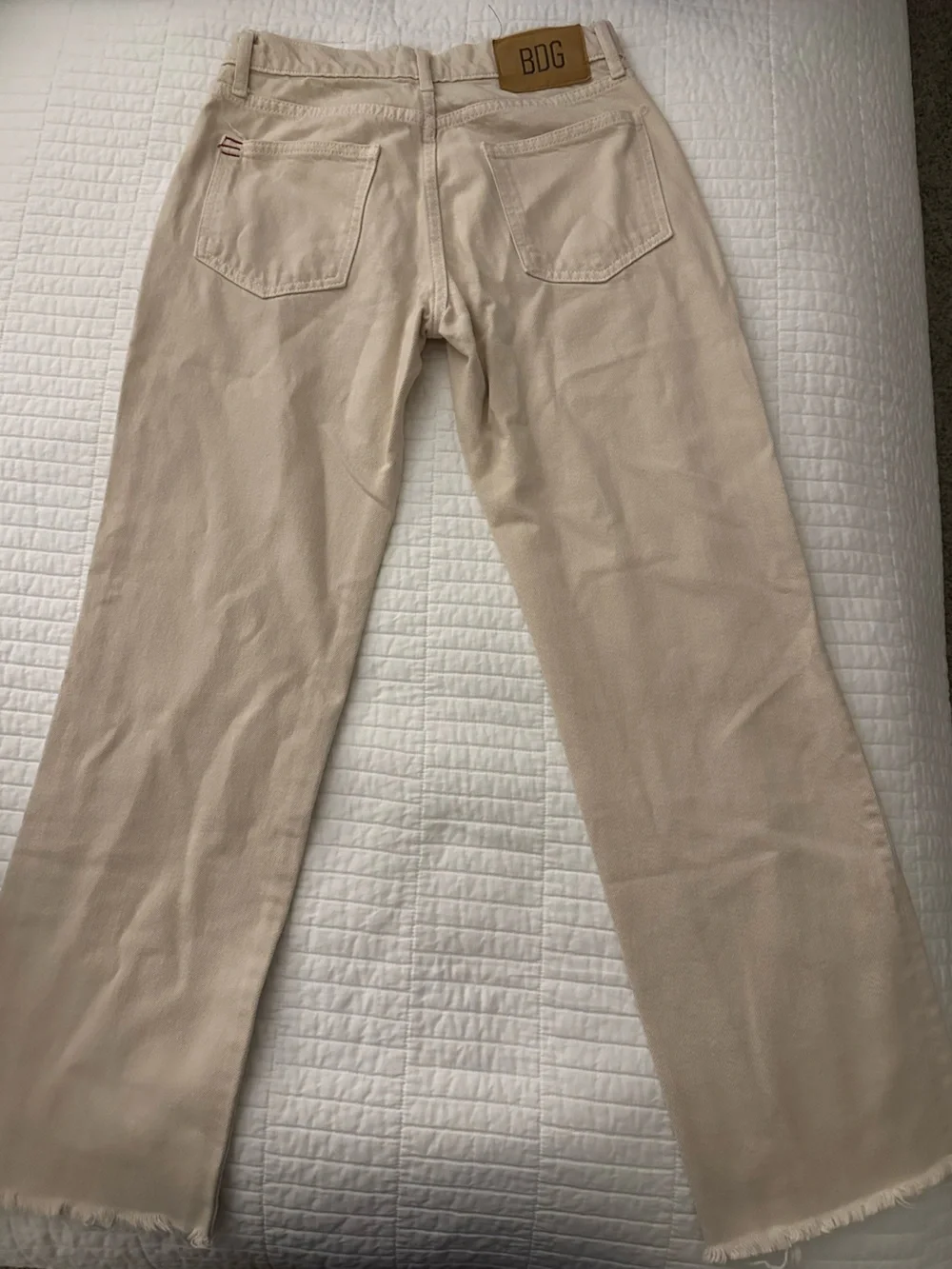 BDG Classic Straight-Leg Pants in Beige